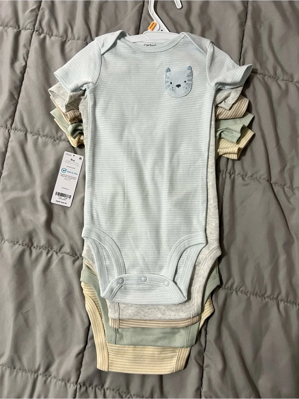 Carter's 5 pack Animal Pocket Onesies Gender Neutral